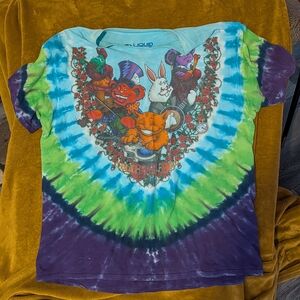 Liquid Blue Wonderland Jam band Tie-Dye Graphic T-Shirt